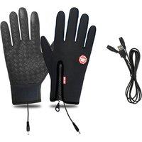 Unisex Red Thermal Heated Touchscreen Winter Gloves - Waterproof, Unisex, 3 Sizes