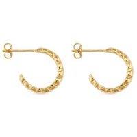Elk & Bloom Exquisite Chunky 14K Ribbed Gold Hoop Earrings - Gift Box Option!