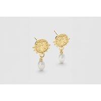 Elk & Bloom Radiant Pearl Gold Goddess Drop Earrings - Gift Box Option!