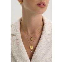 Elk & Bloom Glamorous Pearl Gold Goddess Layered Necklace - Gift Box Option!