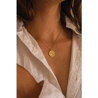 Elk & Bloom Luxurious 14K Gold Bull Coin Necklace - Gift Box Option!