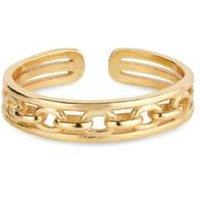 Elk & Bloom Elegant 14K Gold Chain Link Stacking Ring - Gift Box Option!