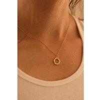 Elk & Bloom Stunning 14K Gold Circle Necklace - Gift Box Option!