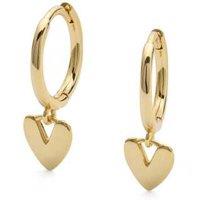 Elk & Bloom 14K Gold Love Heart Hoop Earrings - Gift Box Option!