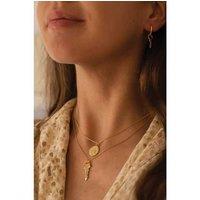Elk & Bloom Elegant 18K Gold Key Hoop Earrings - Gift Box Option!