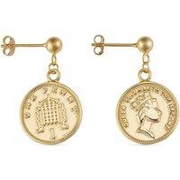 Elk & Bloom Exquisite Gold Plated Coin Stud Earrings - Gift Box Option!