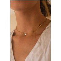 Elk & Bloom Dainty 18K Gold Star Choker Necklace - Gift Box Option!