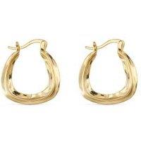 Elk & Bloom Glamorous Chunky 14K Gold Oval Hoop Earrings - Gift Box Option!