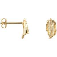 Elk & Bloom Elegant Gold Leaf Stud Earrings - Gift Box Option!