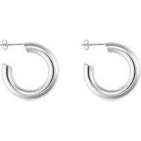 Elk & Bloom Large Sterling Silver Twist Hoop Earrings