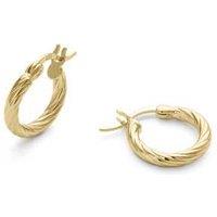 Elk & Bloom Elegant Small Gold Twist Huggie Hoop Earrings - Gift Box Option!