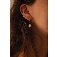 Elk & Bloom Elegant Sterling Silver Freshwater Pearl Hoop Earrings - Gift Box Option!
