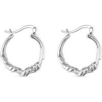 Elk & Bloom Glamorous Sterling Silver Twisted Hoop Earrings - Gift Box Option!