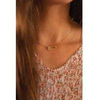 Elk & Bloom Elegant 14K Gold Safety Pin Necklace - Gift Box Option!