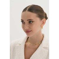 Elk & Bloom Exquisite 18K Double Gold Chain Choker - Gift Box Option!