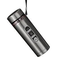 Freestanding Stainless Steel Thermos Bottle with LED Display - Large Capacity, Double Wall, Leak-Proof