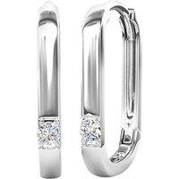 925 Silver Moissanite Loop Earrings