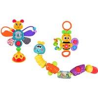 Bundle Of 3 Sensory Teething Rattle Toys