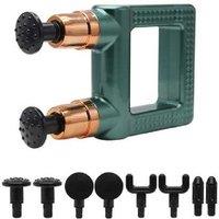 Dynamic Dual-Head Massage Gun with 8 Interchangeable Heads