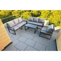 Modern Aluminium 7-Seater Outdoor Sofa Set - Weather-Resistant Garden Lounge
