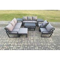 Aluminium Outdoor Sofa Set with Coffee Table & Footstools