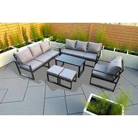 Modern Aluminium 8-Seater Garden Sofa Set