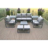 Aluminium Garden Sofa Set with Coffee Table & Chairs