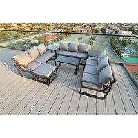 Aluminium Outdoor Sofa Set with Coffee & Side Tables