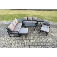 Aluminium 9-Seater Garden Sofa Set with Coffee Table