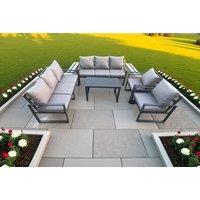 8-Seater Aluminium Garden Sofa Set - Weather-Resistant, Modern, Cushioned
