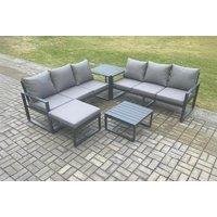 Aluminium Outdoor Sofa Set with Coffee Table & Footstool