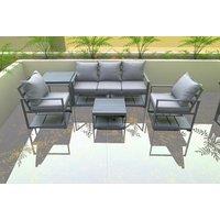 Aluminium Garden Sofa Set - Weather-Resistant 5-Seater Patio Lounge