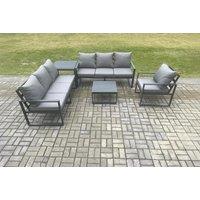 Aluminium 7-Seater Outdoor Lounge Set - Weather-Resistant, Modern, Cushioned