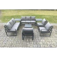 Aluminium Garden Sofa Set - Weather-Resistant 8-Seater with Coffee & Side Tables