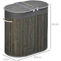 100L Bamboo Laundry Basket With Stylish Lid
