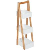 Elegant A-Shape Bathroom Rack - 3-Tier Bamboo
