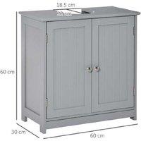 Chic 60X60Cm Under-Sink Storage Cabinet With Adjustable Shelf