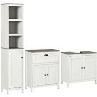 Elegant 6-Tier White Bathroom Furniture Set