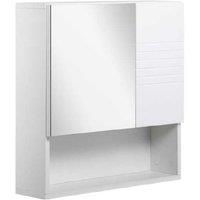 Elegant Double Door Mirror Cabinet With Shelf