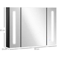 Sleek Led Mirror Cabinet - Black