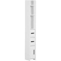 Stylish Tall Cabinet With Spacious Shelves & Cupboards