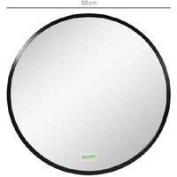 Stylish Round Wall Mirror - Black 40X40Cm