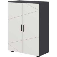 Stylish Grey Cabinet With Soft-Close Feature