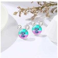 Cartoon Inspired Spired Sparkling Faux Crystal Earrings