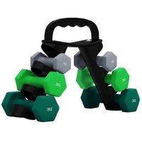 Versatile Dumbbell Set With Sleek Storage Rack