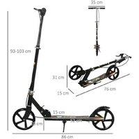 Foldable Toddler Kick Scooter - Sleek Black Design