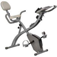 Adjustable Grey Upright Exercise Bike