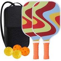 Ultimate Fiberglass Pickleball Racket Set With Balls & Carry Bag