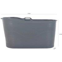 Freestanding Hot & Cold Bath For Adults - Perfect For Small Bathrooms In Stylish Grey