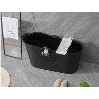 Premium Adult Freestanding Hot & Cold Bath - Elegant Black For Small Spaces